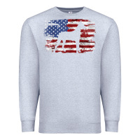 Heather Grey great dane vintage american flag t shirt Premium Sweatshirt - linhVisuals