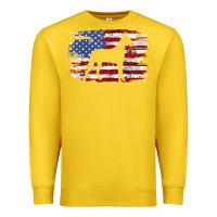 Lemon great dane vintage american flag t shirt Premium Sweatshirt - linhVisuals