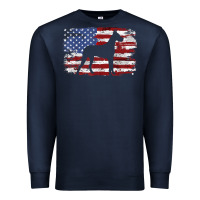 Navy great dane vintage american flag t shirt Premium Sweatshirt - linhVisuals