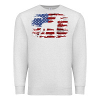 Oatmeal Heather great dane vintage american flag t shirt Premium Sweatshirt - linhVisuals