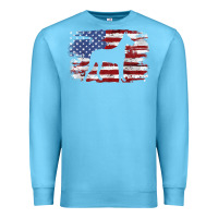 Ocean Blue great dane vintage american flag t shirt Premium Sweatshirt - linhVisuals