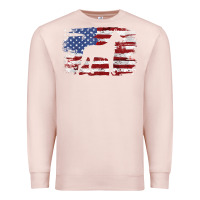 Pale Pink great dane vintage american flag t shirt Premium Sweatshirt - linhVisuals
