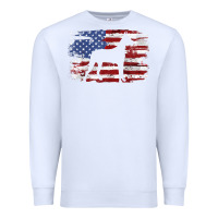 White great dane vintage american flag t shirt Premium Sweatshirt - linhVisuals