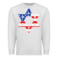 Oatmeal Heather hanukah american flag star of david   jewish chanukah t shirt Premium Sweatshirt - linhVisuals
