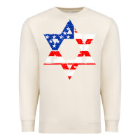 Sandshell hanukah american flag star of david   jewish chanukah t shirt Premium Sweatshirt - linhVisuals