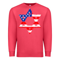 Cardinal hanukah american flag star of david   jewish chanukah t shirt Premium Sweatshirt - linhVisuals