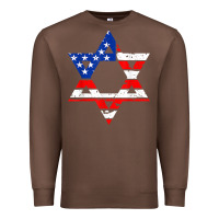 Chestnut hanukah american flag star of david   jewish chanukah t shirt Premium Sweatshirt - linhVisuals