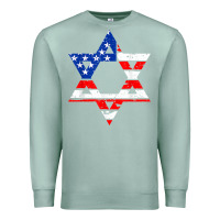 Seafoam hanukah american flag star of david   jewish chanukah t shirt Premium Sweatshirt - linhVisuals
