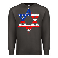 Smoke hanukah american flag star of david   jewish chanukah t shirt Premium Sweatshirt - linhVisuals