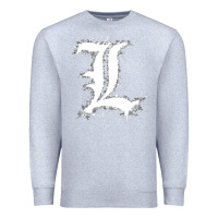Heather Grey ryuzaki Premium Sweatshirt - linhVisuals