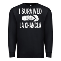 Black I survived la chancla Premium Sweatshirt - linhVisuals