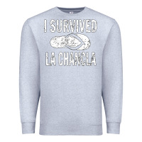 Heather Grey I survived la chancla Premium Sweatshirt - linhVisuals
