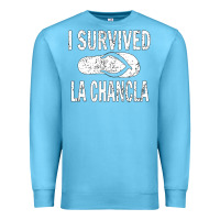 Ocean Blue I survived la chancla Premium Sweatshirt - linhVisuals