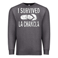 Charcoal Heather I survived la chancla Premium Sweatshirt - linhVisuals