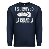 Navy I survived la chancla Premium Sweatshirt - linhVisuals