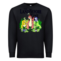 Black land before time pastel dinosaur friends Premium Sweatshirt - linhVisuals