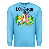 Ocean Blue land before time pastel dinosaur friends Premium Sweatshirt - linhVisuals
