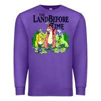 Purple land before time pastel dinosaur friends Premium Sweatshirt - linhVisuals