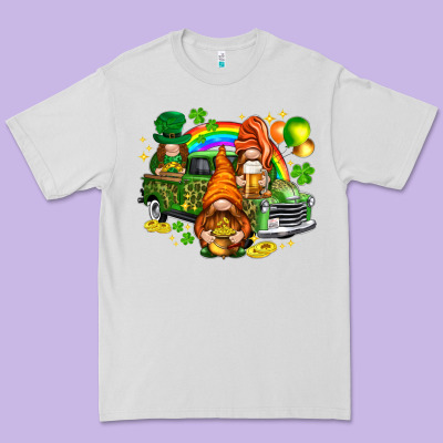 St. Patrick's Day Gnomies With Truck Premium Tee Designed By Howdyjamesfarm