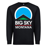Black big sky montana Premium Sweatshirt - linhVisuals