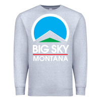 Heather Grey big sky montana Premium Sweatshirt - linhVisuals