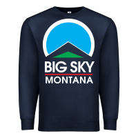 Navy big sky montana Premium Sweatshirt - linhVisuals