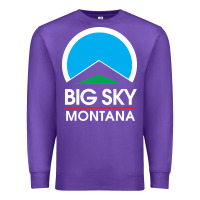 Purple big sky montana Premium Sweatshirt - linhVisuals