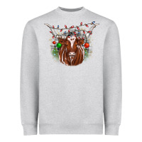 Heather Grey christmas  texas longhorn Heavyweight Sweatshirt - JahusDesignShop