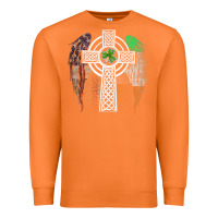 Carrot irish american usa flag celtic cross st patrick's day premium t shirt Premium Sweatshirt - linhVisuals