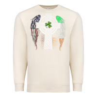 Sandshell irish american usa flag celtic cross st patrick's day premium t shirt Premium Sweatshirt - linhVisuals