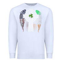 White irish american usa flag celtic cross st patrick's day premium t shirt Premium Sweatshirt - linhVisuals