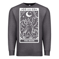 Charcoal Heather mothman   the moon Premium Sweatshirt - linhVisuals