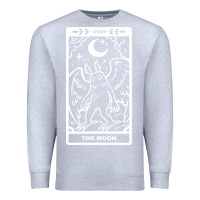 Heather Grey mothman   the moon Premium Sweatshirt - linhVisuals