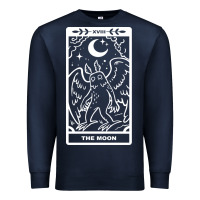 Navy mothman   the moon Premium Sweatshirt - linhVisuals