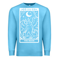 Ocean Blue mothman   the moon Premium Sweatshirt - linhVisuals
