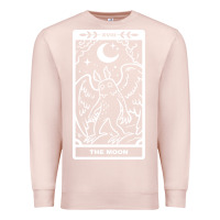 Pale Pink mothman   the moon Premium Sweatshirt - linhVisuals