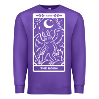 Purple mothman   the moon Premium Sweatshirt - linhVisuals