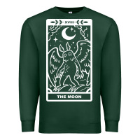 Sports Green mothman   the moon Premium Sweatshirt - linhVisuals