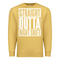 Antique Gold straight outta night shift Premium Sweatshirt - linhVisuals