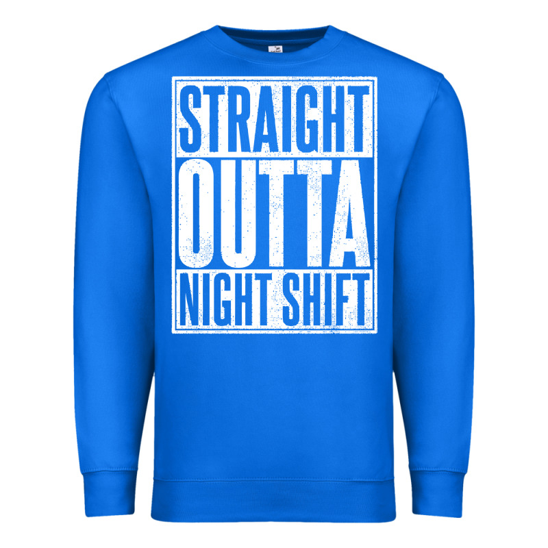 Straight Outta Night Shift Premium Sweatshirt by linhVisuals | Teevron