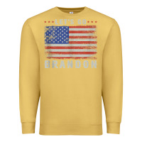 Antique Gold let’s go brandon funny vintage american flag tank top Premium Sweatshirt - linhVisuals