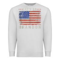 Dove Grey let’s go brandon funny vintage american flag tank top Premium Sweatshirt - linhVisuals