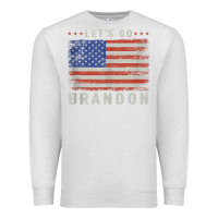 Oatmeal Heather let’s go brandon funny vintage american flag tank top Premium Sweatshirt - linhVisuals