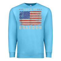 Ocean Blue let’s go brandon funny vintage american flag tank top Premium Sweatshirt - linhVisuals