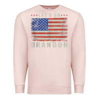 Pale Pink let’s go brandon funny vintage american flag tank top Premium Sweatshirt - linhVisuals
