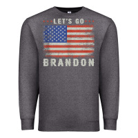 Charcoal Heather let’s go brandon funny vintage american flag tank top Premium Sweatshirt - linhVisuals