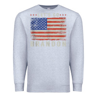 Heather Grey let’s go brandon funny vintage american flag tank top Premium Sweatshirt - linhVisuals