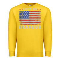 Lemon let’s go brandon funny vintage american flag tank top Premium Sweatshirt - linhVisuals