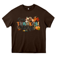 Chocolate Brown one thankful nurse Heavy Core Tee - CowGirlArtShop
