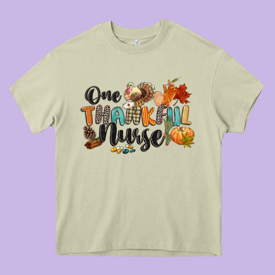 One Thankful Nurse Heavy Core Tee Designed By Cowgirlartshop